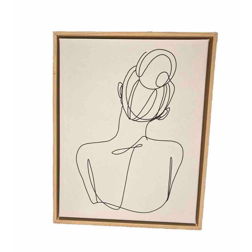 Abstract Line Art Woman Female Figure Framed Print Coquette Loft Chic